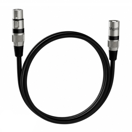 Massa MYE-XLR-MF - przewód, kabel XLR (3-pinowy, męski-żeński, 50cm, czarny)